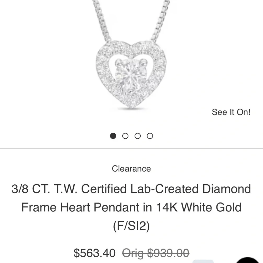 Floating heart necklace from Kay jewelers. - Picture 1 of 1